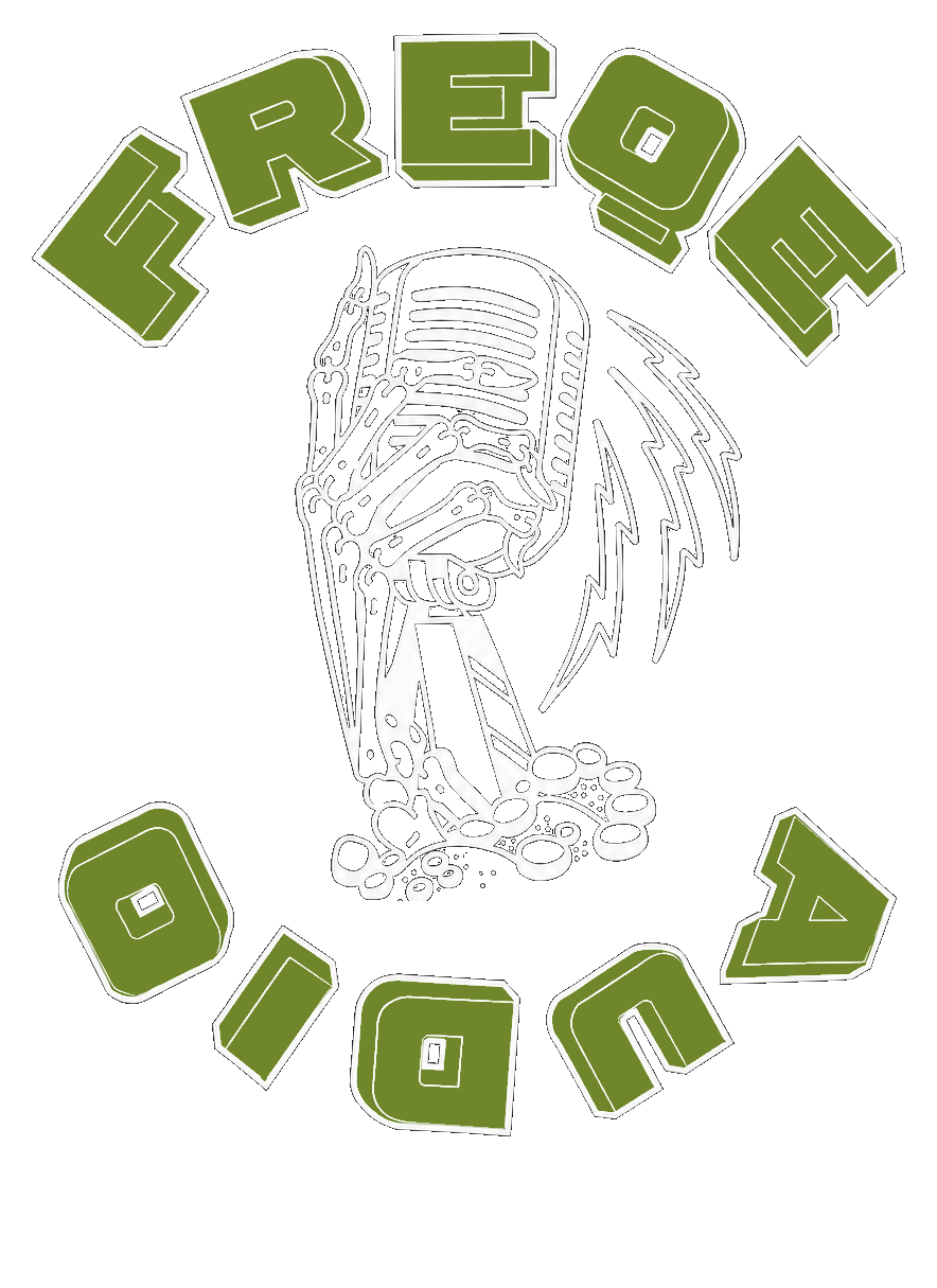 FREQE AUDIO SKELETON HAND MICROPHONE LOGO